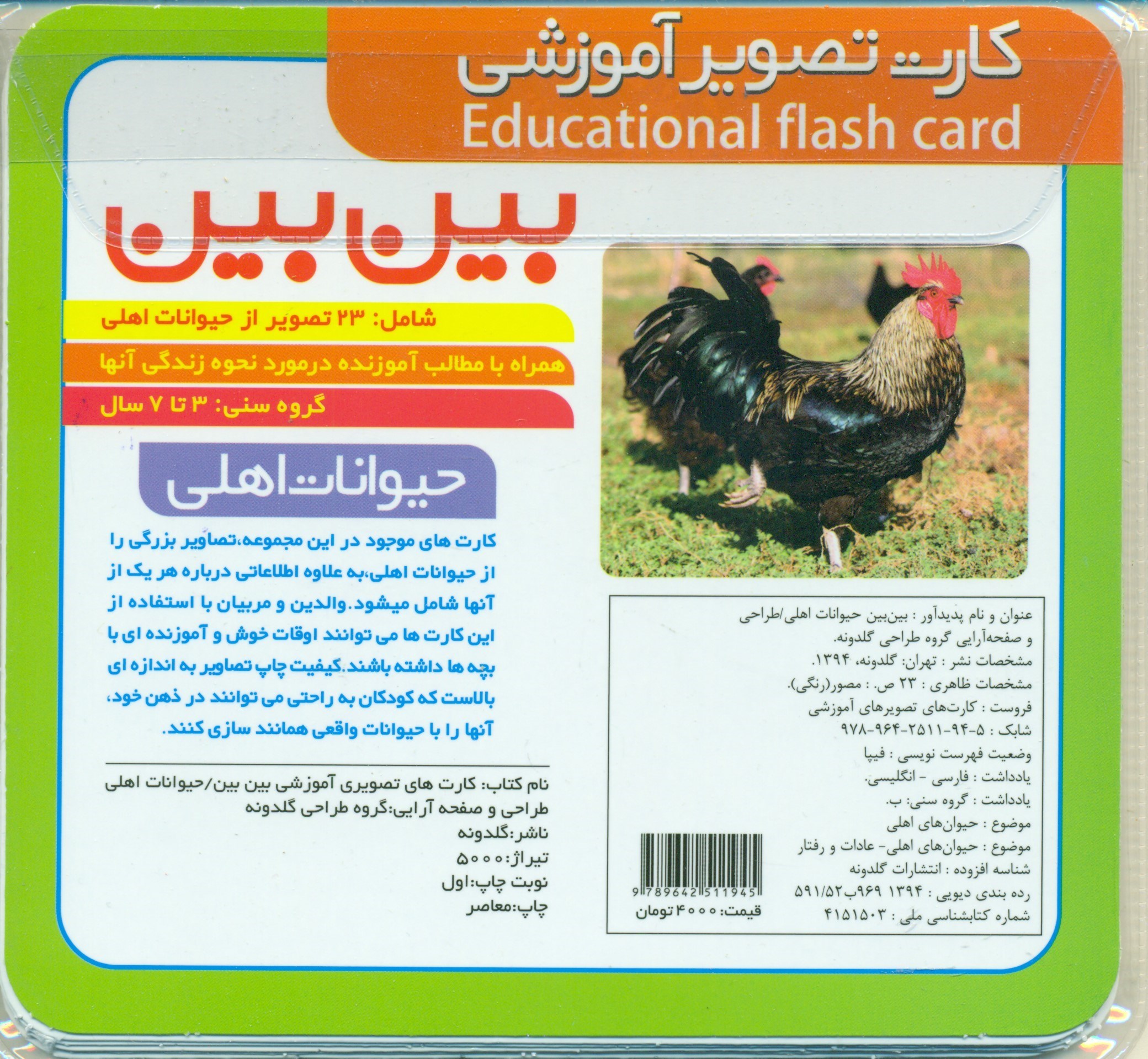 کتاب كارت تصوير آموزشي بين بين حيوانات اهلي اثر فروشگاه اينترنتي كتاب ديدآور خرید آنلاین کتاب
